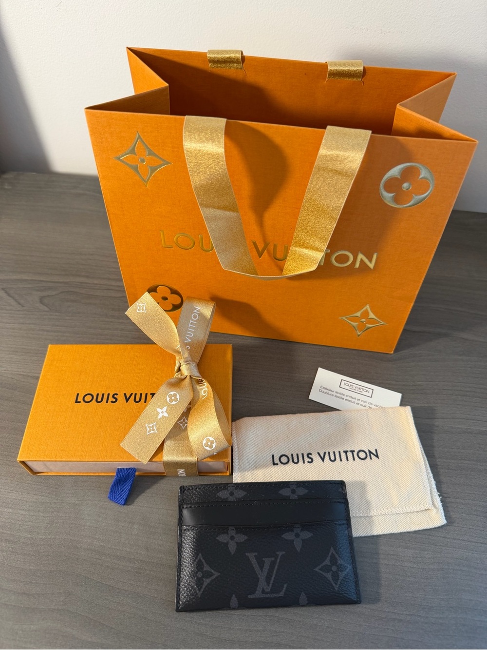 Louis Vuitton Monogram Eclipse Double Card Holder